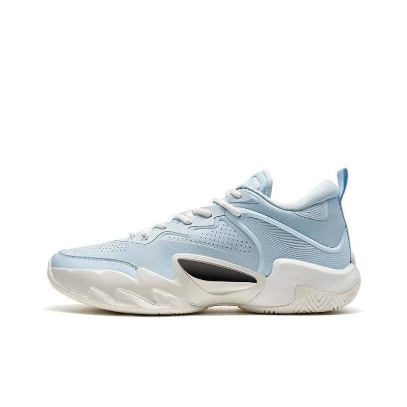 XTEP Against The Sky Generation Basketball Shoes Men Low Top Ripple Blue/Sail White-0