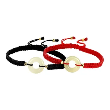 DAISY BEAUTY Hetian Jade Bracelets Pale Greenish-White Jade Unisex