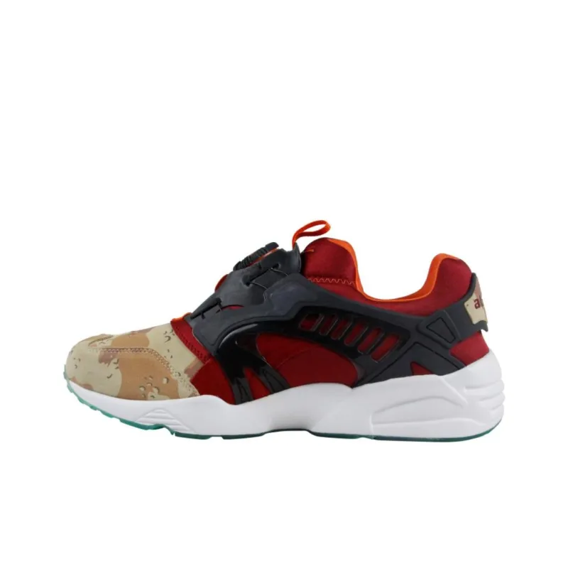 PUMA Disc Blaze Abrasion Resistant Breathable Low Top Running Shoes Men's Black Red-0