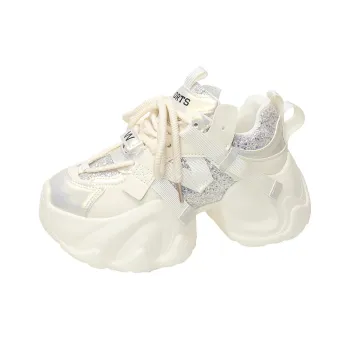 Handsome Running Sheep Cushioning Anti Slip And Wear Resistant Low Top Chunky Sneakers Women's