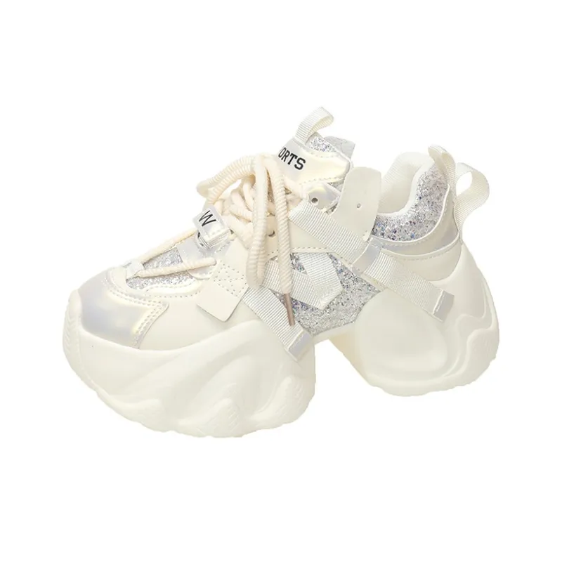 Handsome Running Sheep Cushioning Anti-Slip And Wear-Resistant Low-Top Chunky Sneakers Women's-0