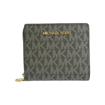 MICHAEL KORS Coated Canvas Card Holder, Wallet Unisex Olive Green