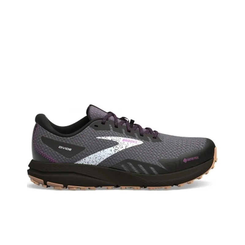 Brooks Divide Cushioning Breathable Low Top Running Shoes Women's Black Gray-2