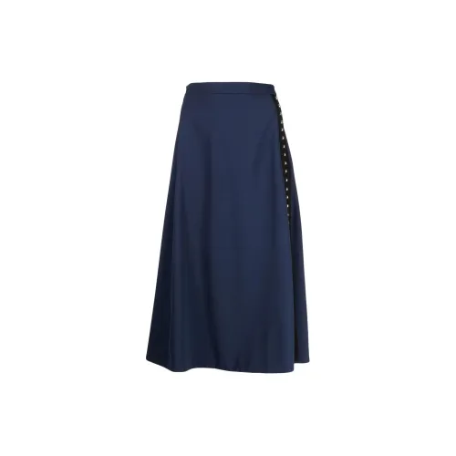 Ports 1961 High-waisted Virgin Wool Midi Skirt