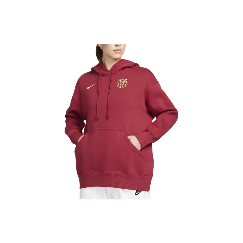 Nike Fc Barcelona Phoenix Fleece Women's Nike Soccer Oversized Pullover Hoodie-2