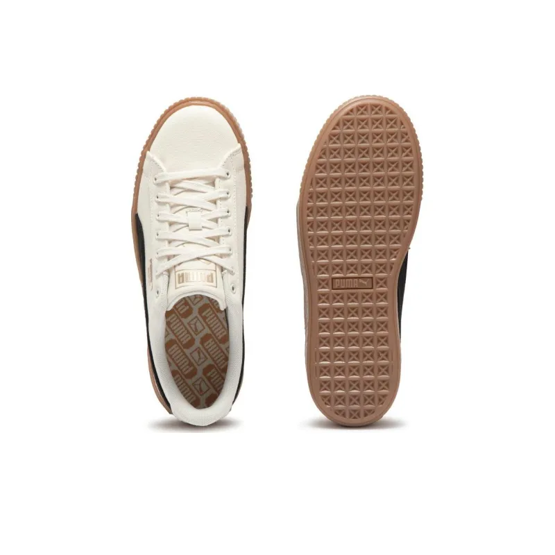 PUMA Basket Platform Canvas 'Beige Black' Women's-5