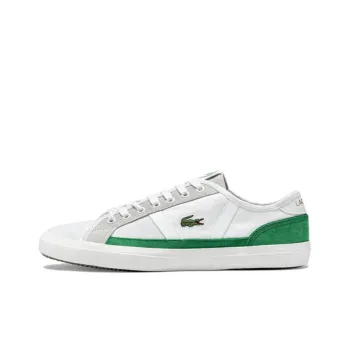 LACOSTE Low Top Skateboard Shoes Men's White Green