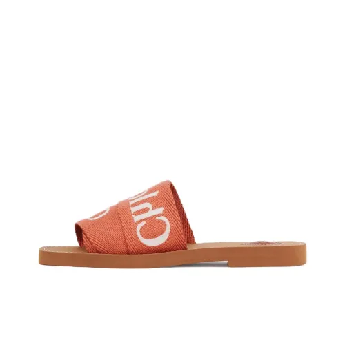 Chloé Woody Logo-embroidered Slides