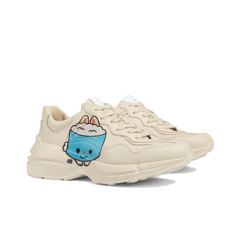 GUCCI Rhyton Low Top Chunky Sneakers Women's Ivory White-2