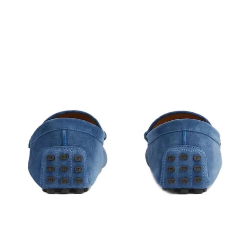 GUCCI Horsebit Beanie Shoes Men's Blue-3