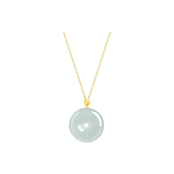 Best Wishes Glutinous Jade Jadeite Necklaces Unisex