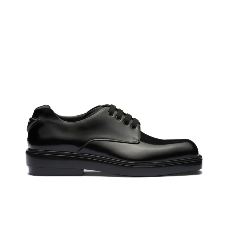 PRADA Fender Leather Derby Shoes-1