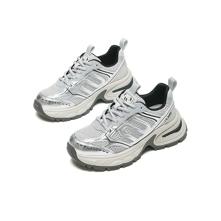 WOOS BOBO Cushioning, Slip Resistant, Breathable, Supportive, Lightweight Low Top Chunky Sneakers Women's-7