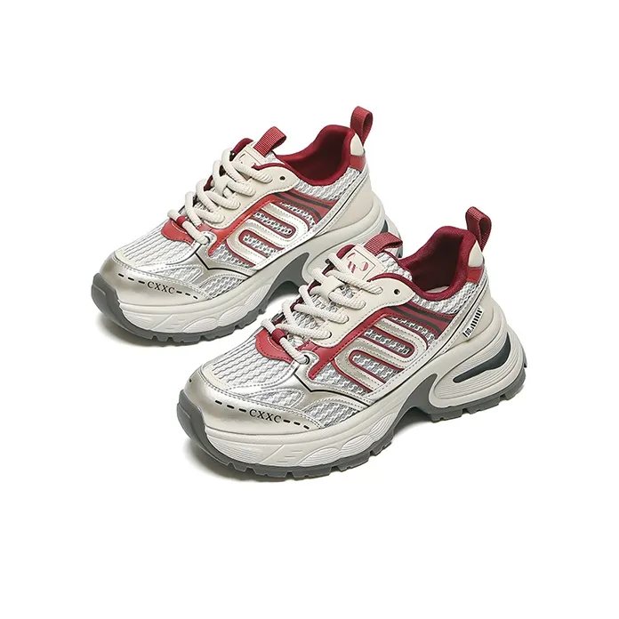 WOOS BOBO Cushioning, Slip Resistant, Breathable, Supportive, Lightweight Low Top Chunky Sneakers Women's-2