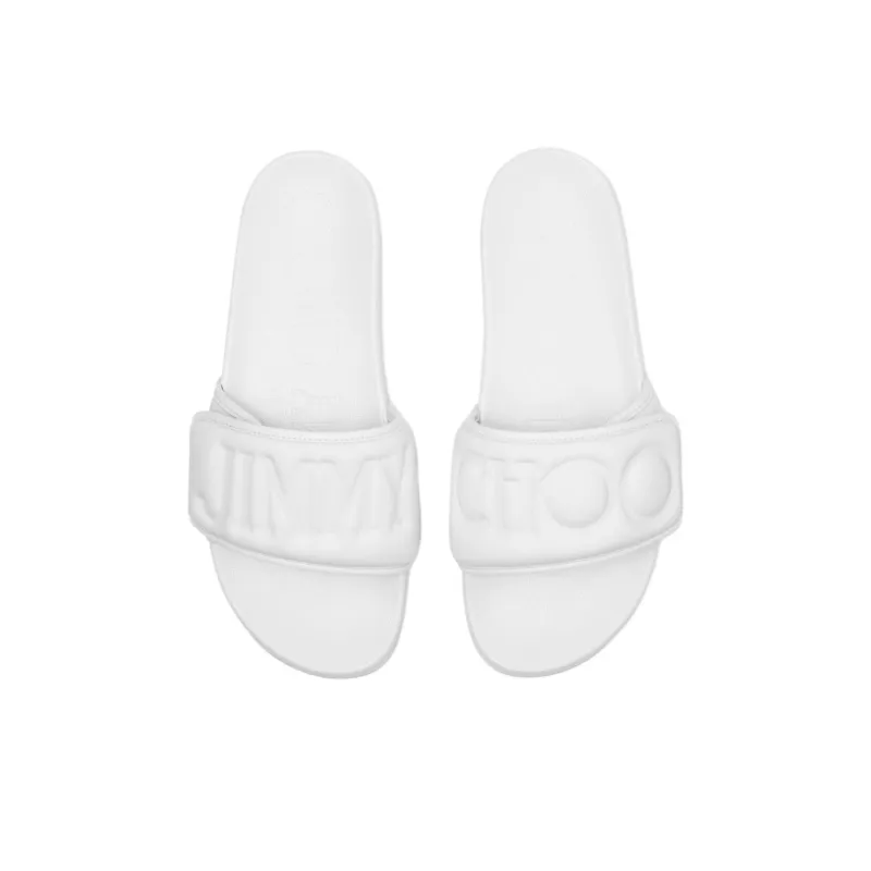 Jimmy Choo Fitz/M Logo-debossed Slides-3
