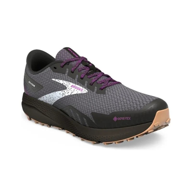 Brooks Divide Cushioning Breathable Low Top Running Shoes Women's Black Gray-1