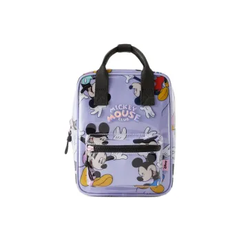 ZARA Disney Mickey Mouse Collaboration Polyurethane Backpack Mini Women's Purple & Multicolor