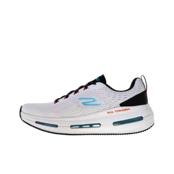 Skechers GO RUN MAX CUSHIONING ARCH FIT AIR Cushioning Wear-Resistant Low-Top Running Shoes Men's White Blue