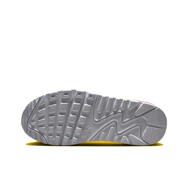 Nike Air Max 90 Abrasion Resistant Breathable Low Top Running Shoes Men's Gray-4