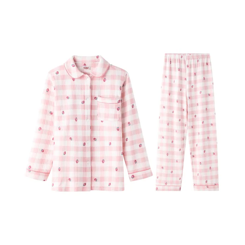 H YXIANG Pajama Set Women's Pink-0