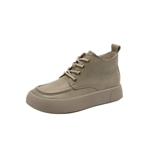 Satchi Casual Shoes Women's High-Top Khaki