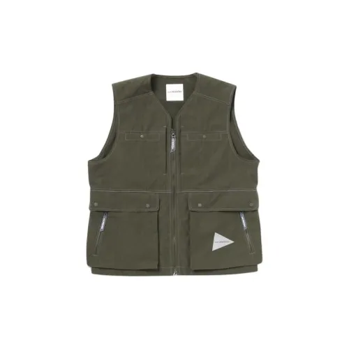 And Wander Vests Unisex Green