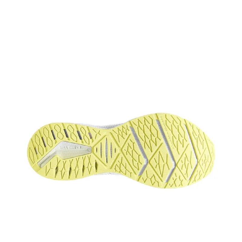 Brooks Levitate GTS Cushioning Breathable Low-Top Athletic Shoes Women's White Yellow-5