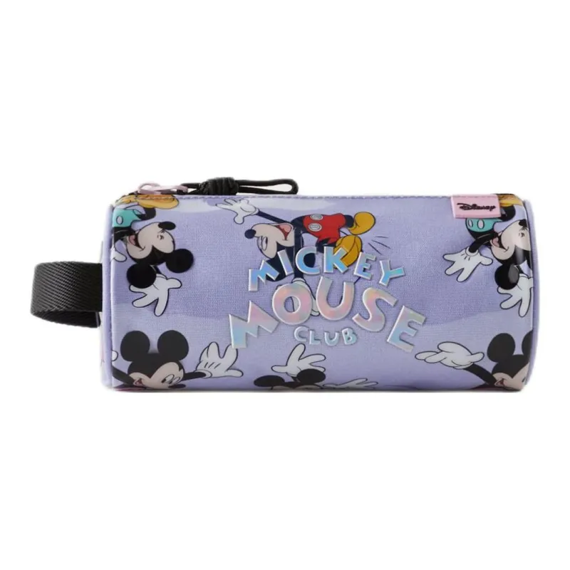 ZARA Disney Mickey Mouse Collaboration Thermoplastic Polyurethane Pen Pouch Storage Bag Women's Purple Multicolor-0