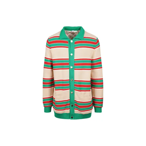 GUCCI Sweaters Men Green Ivory