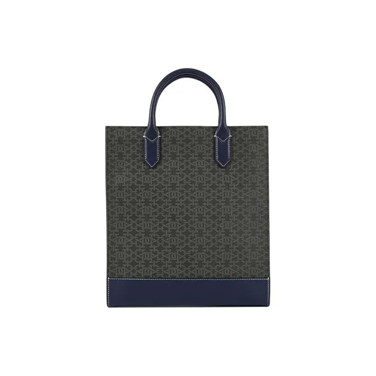 BALLY Calfskin Detail Tote Bag, Shopping Bag, Shoulder Bag, Crossbody Bag, Handbag Men's Gray-2