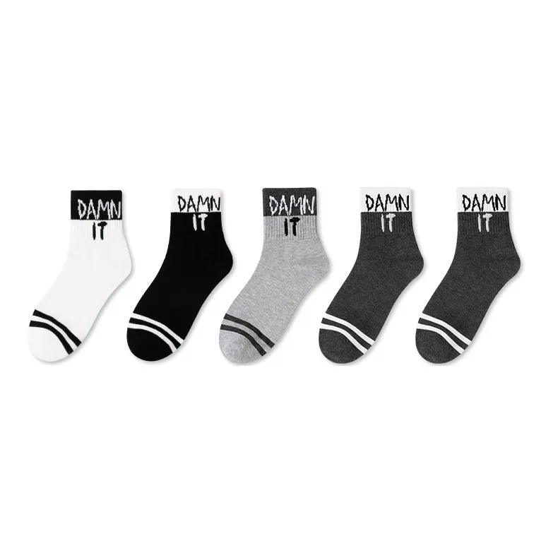 LUOLIAN Mid Calf Socks Men's 5 Pack-7
