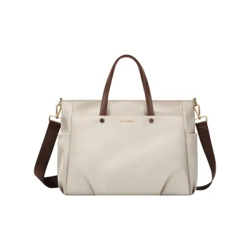 GOLF Fabric Laptop Bag Medium Size Women's Apricot/Leather Pink/Elegant Black