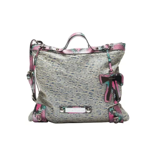 Acne Studios Cotton Tote Bag, Shopping Bag, Handbag Women's Light Blue & Pink