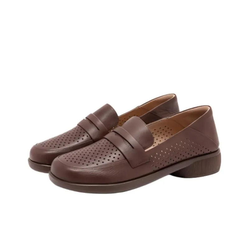 Satchi Loafers 3.4cm Women's Brown-1