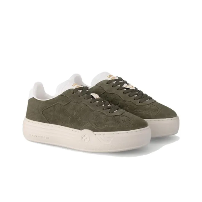 LOUIS VUITTON Groovy Low Top Skateboard Shoes Women's Green-2