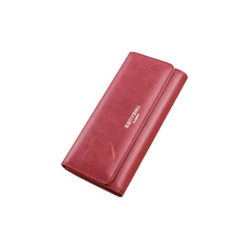 Banyanu Cow Leather Clutches Wallets Regular Women's Glamour Purple/Burgundy/Elegant Black/Fashion Brown/Rogue Red