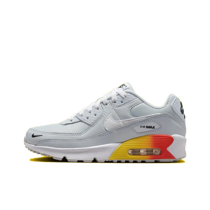Nike Air Max 90 Abrasion Resistant Breathable Low Top Running Shoes Men's Gray-0