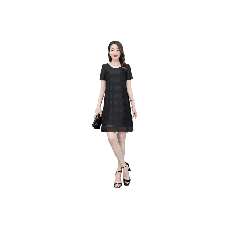 Cypress House Short Sleeved Dress Women's Black-1