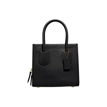 COACH Cashin Natural Pebbled Leather Tote Bag Shopping Bag Shoulder Bag Crossbody Bag Handbag Small Size Women's Black