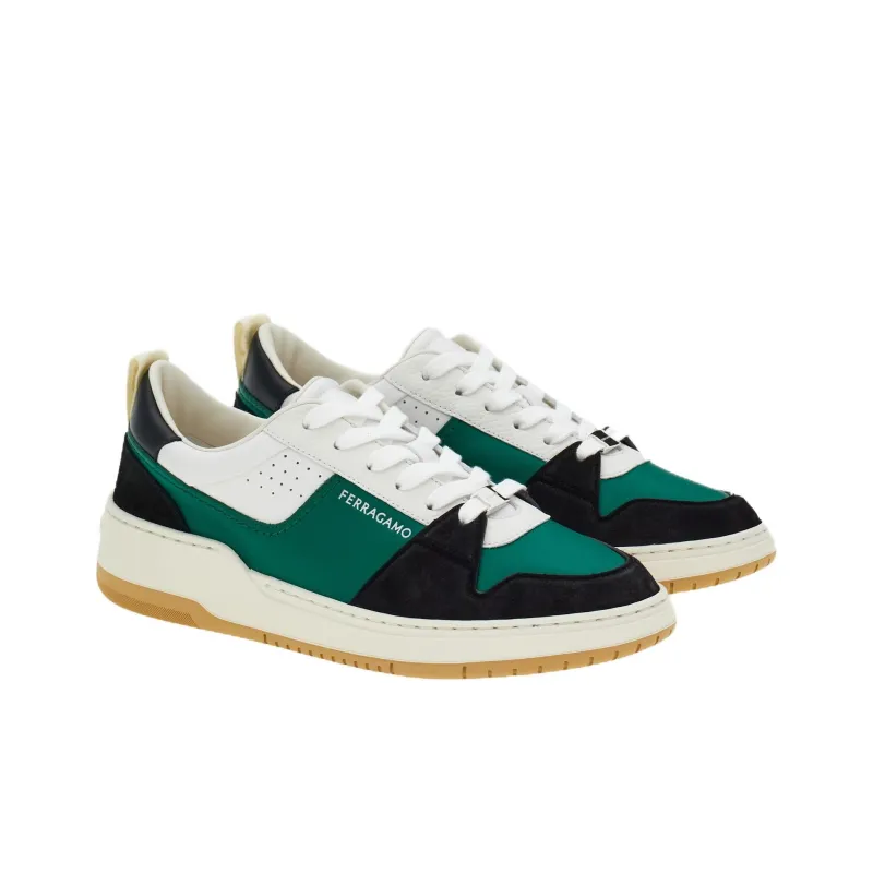 FERRAGAMO Dennis Panelled Sneakers-3