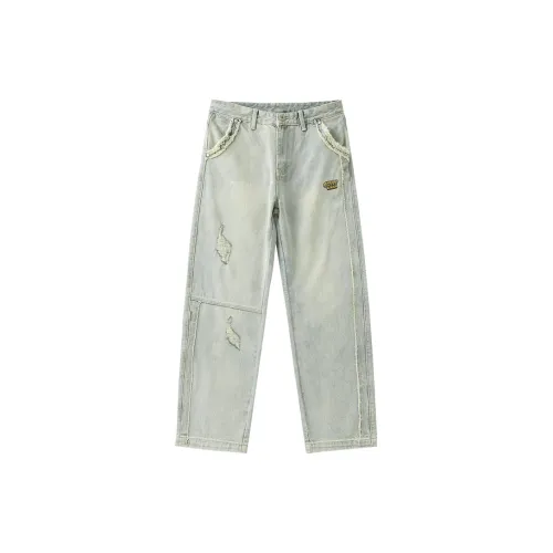 LAMLICKA Jeans Unisex Washed Blue