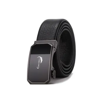 Crocodile Premium Wooden Box Genuine Leather Belt Business Youth Belt Top Grain Cow Leather Belt Men's Width 3.6cm