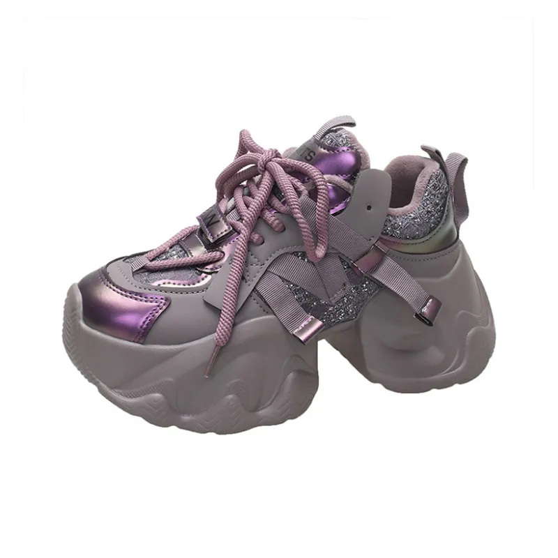 Handsome Running Sheep Cushioning Anti-Slip And Wear-Resistant Low-Top Chunky Sneakers Women's-3