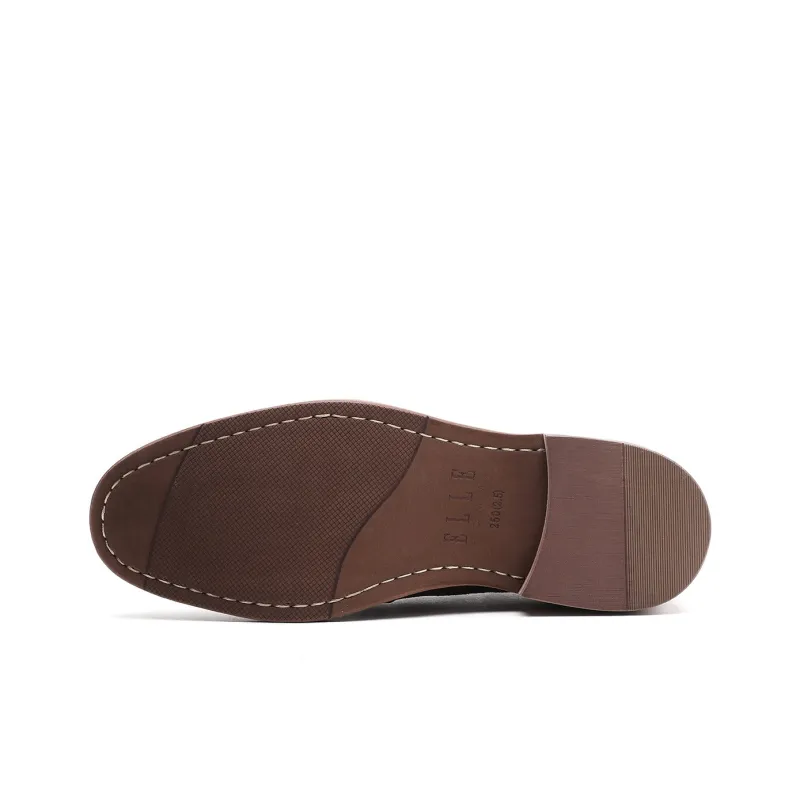 ELLE HOMME Men's Casual Shoes Men Low Top Brown/Yellow-4