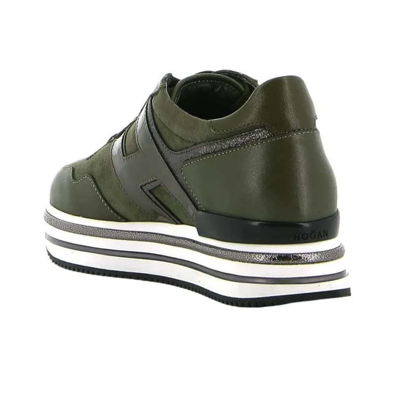 HOGAN H468 Low-Top Casual Shoes Women's Green-4
