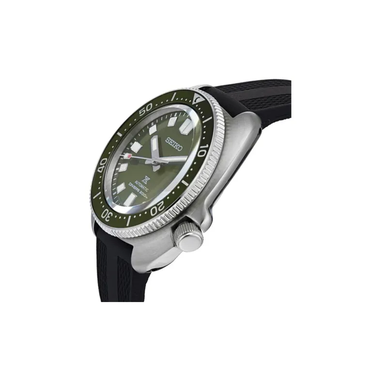 SEIKO Prospe Collection Automatic Mechanical Movement Silicone Strap Watch Unisex Green Dial-2