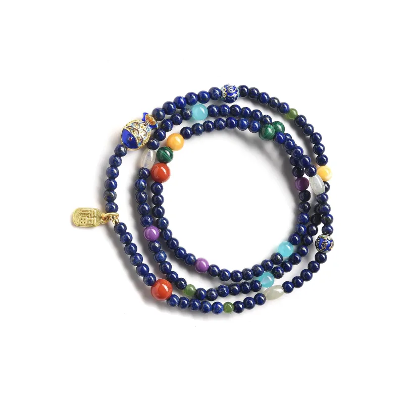 Abby's Wonderland Lapis Lazuli Fine Jade Bracelets Unisex-2