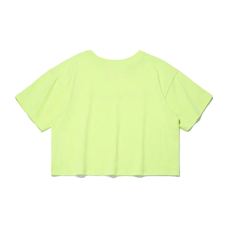 Champion Drop Shoulder Sleeve T Shirt Women's Light Yellow Green-1