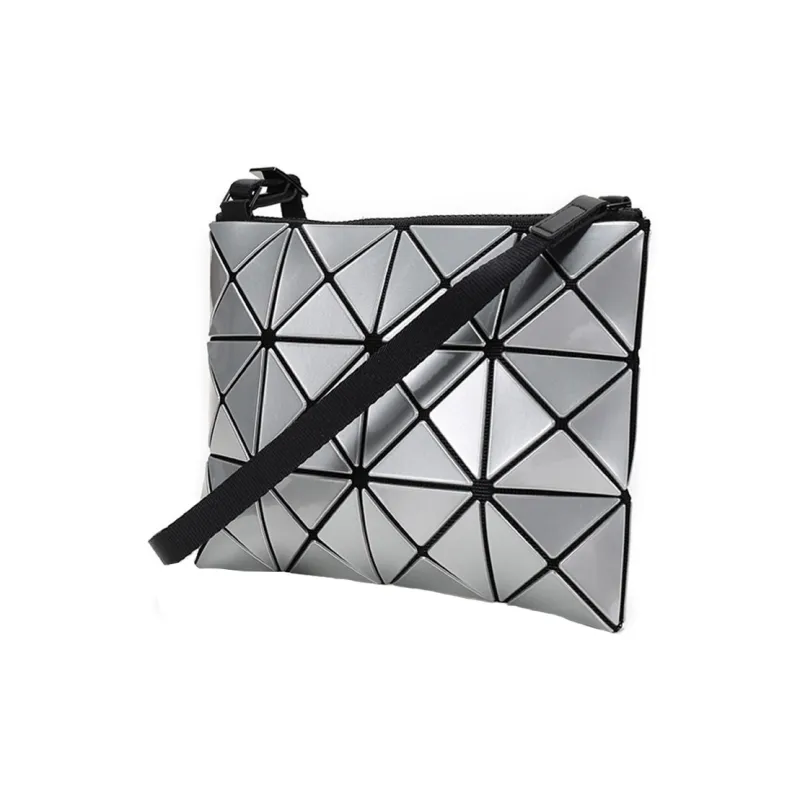 ISSEY MIYAKE PVC Small Square Bag Shoulder Bag Unisex Silver-1