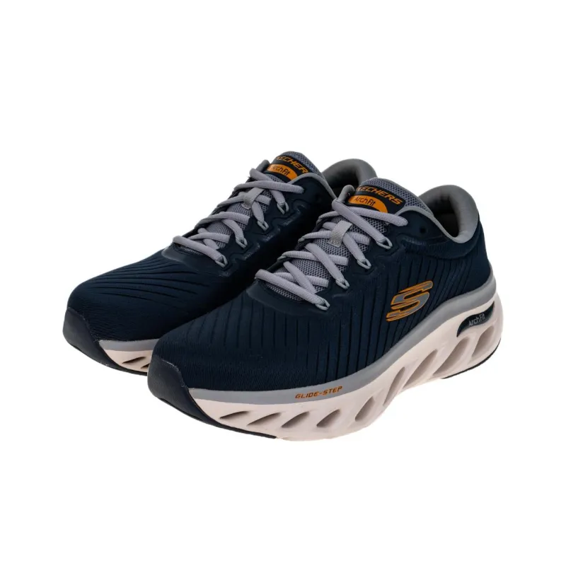 Skechers Arch Fit Arch Fit Glide-Step Cushioning Wear-Resistant Low-Top Casual Shoes Men's Dark Blue-1